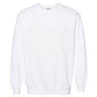Christmas Axolotl Qr Code Ugly Garment-Dyed Sweatshirt