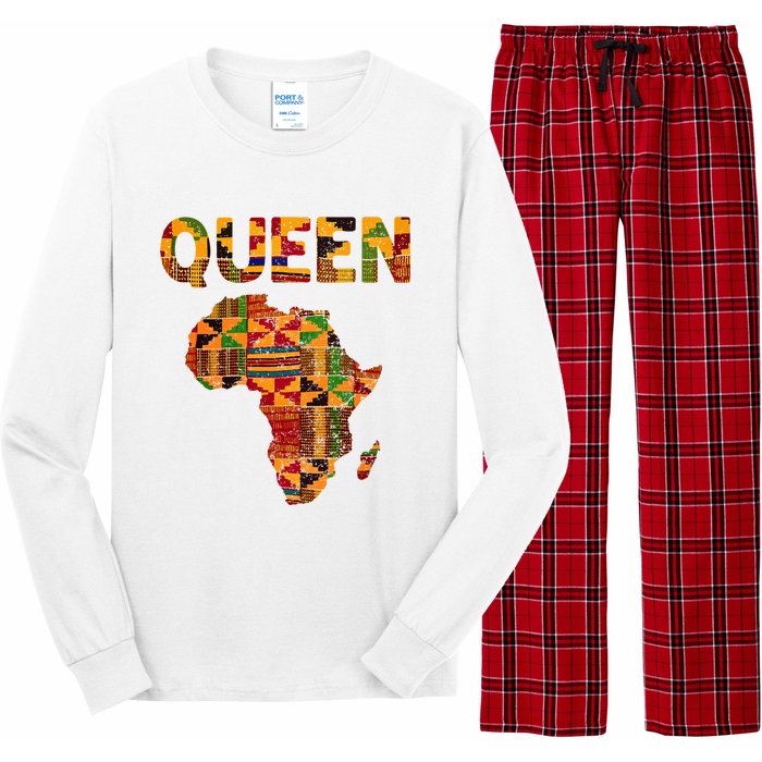 Cool African Queen Art Kente Cloth Africa Ghana Long Sleeve Pajama Set