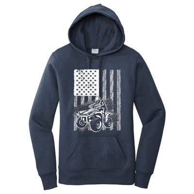 Cool ATV Quad Racing Squad USA Flag 4 Wheeler Women's Pullover Hoodie