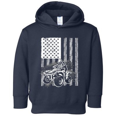 Cool ATV Quad Racing Squad USA Flag 4 Wheeler Toddler Hoodie