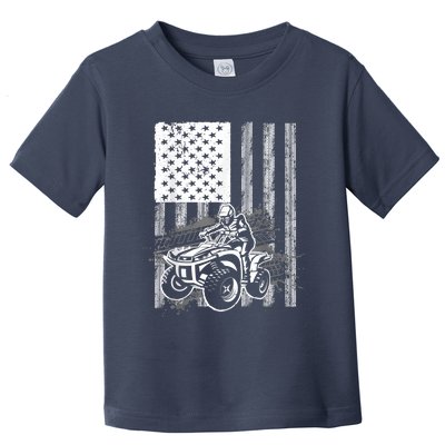 Cool ATV Quad Racing Squad USA Flag 4 Wheeler Toddler T-Shirt