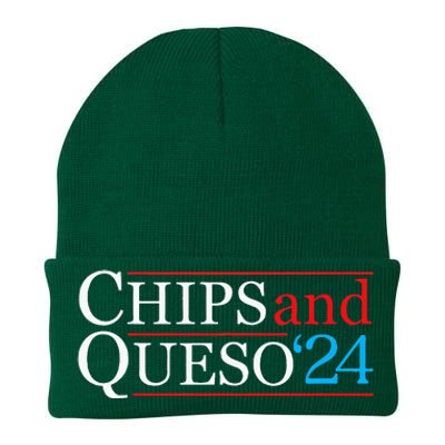 Chips And Queso 2024 Funny Political Election Foodie Knit Cap Winter Beanie