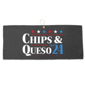 Chips And Queso 2024 Funny Presidential Election 2024 Large Microfiber Waffle Golf Towel