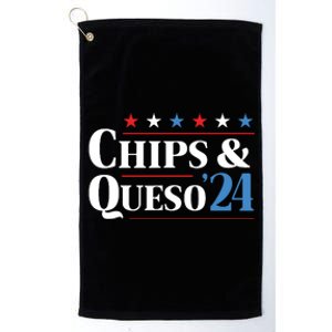 Chips And Queso 2024 Funny Presidential Election 2024 Platinum Collection Golf Towel