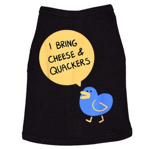 Cheese And Quackers Duck Pun Doggie Tank