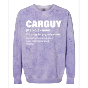 Car Guy Definition Classic Funny Colorblast Crewneck Sweatshirt