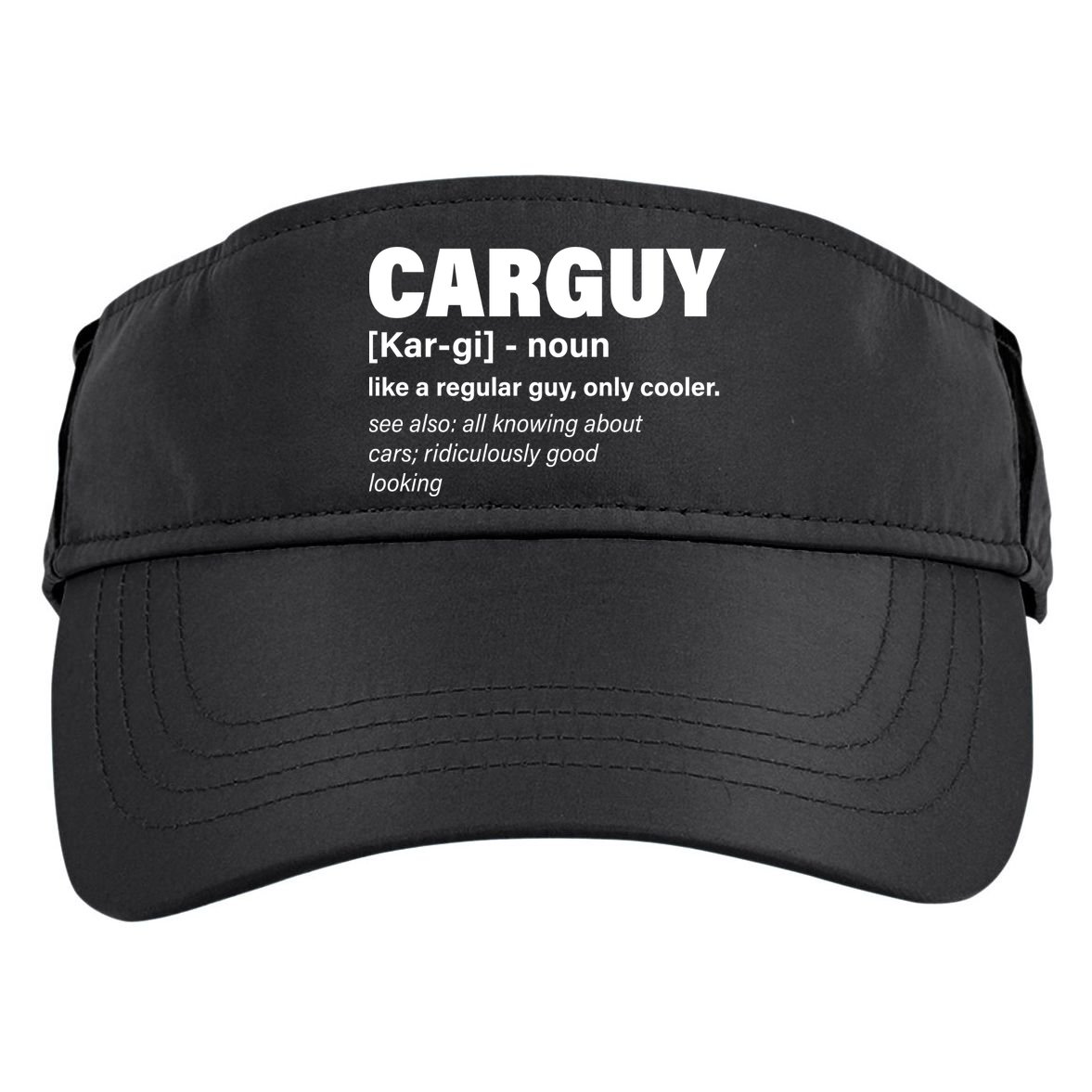 Car Guy Definition Classic Funny Adult Drive Performance Visor