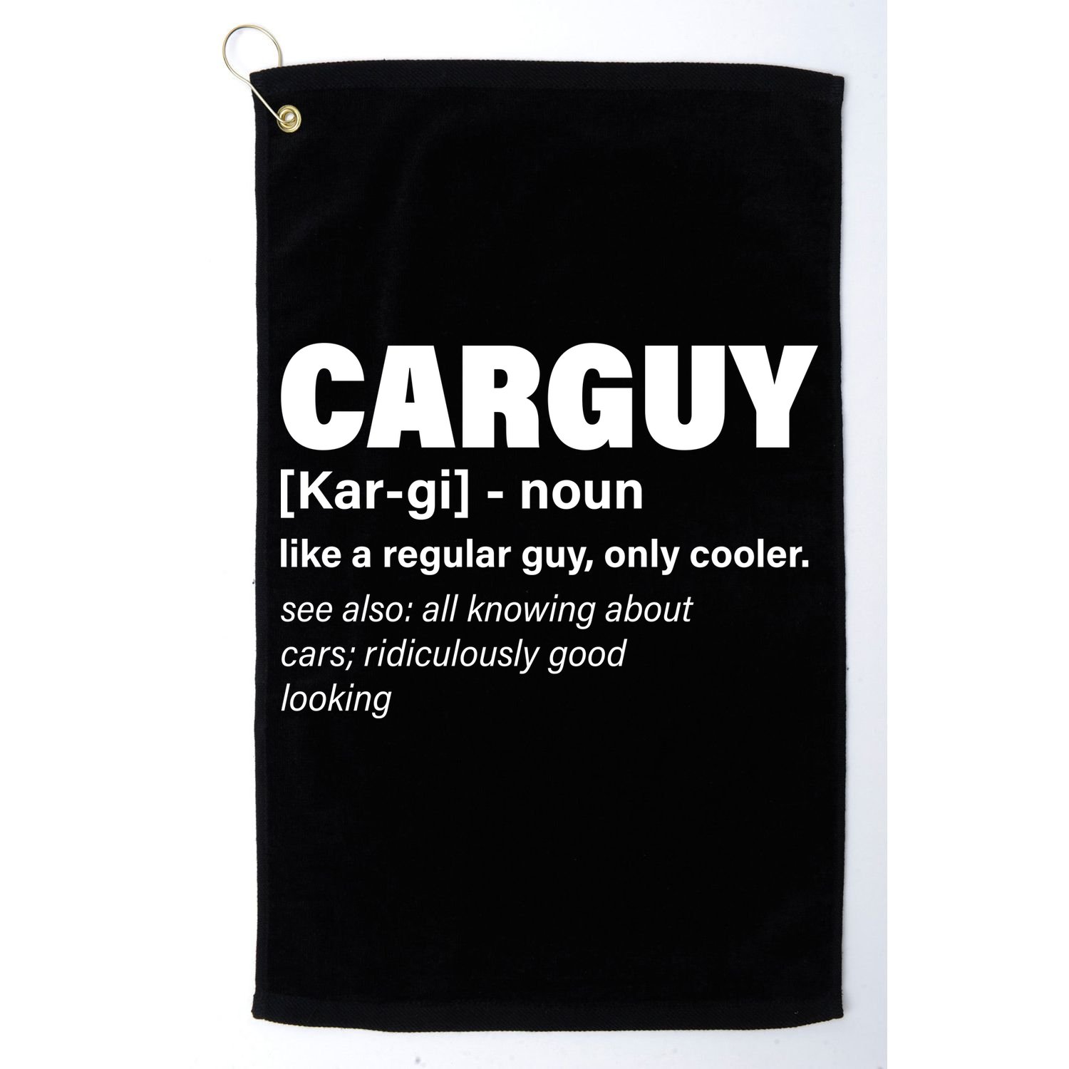 Car Guy Definition Classic Funny Golf Towel