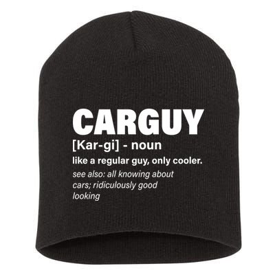 Car Guy Definition Classic Funny Short Acrylic Beanie