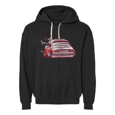 Car Motorsport Drifting Garment-Dyed Fleece Hoodie