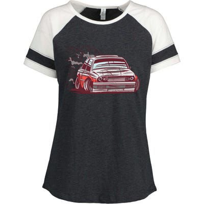 Car Motorsport Drifting Enza Ladies Jersey Colorblock Tee