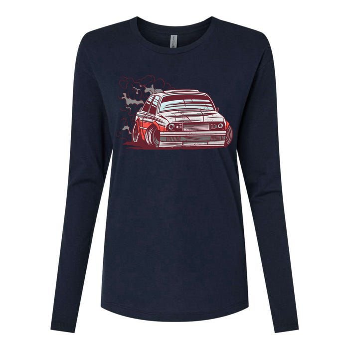 Car Motorsport Drifting Womens Cotton Relaxed Long Sleeve T-Shirt