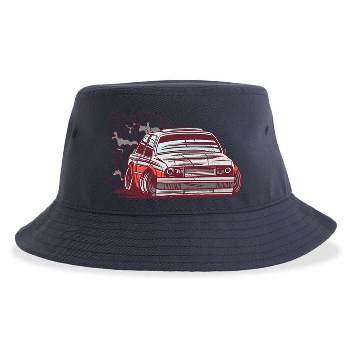 Car Motorsport Drifting Sustainable Bucket Hat