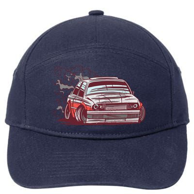 Car Motorsport Drifting 7-Panel Snapback Hat