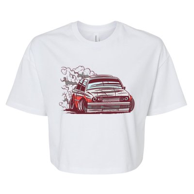 Car Motorsport Drifting Bella+Canvas Jersey Crop Tee