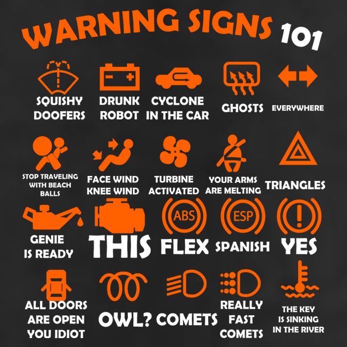 Car Warning Signs 101 Funny Cool Comfort Performance Bucket Hat