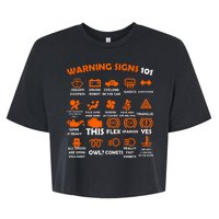 Car Warning Signs 101 Funny Bella+Canvas Jersey Crop Tee