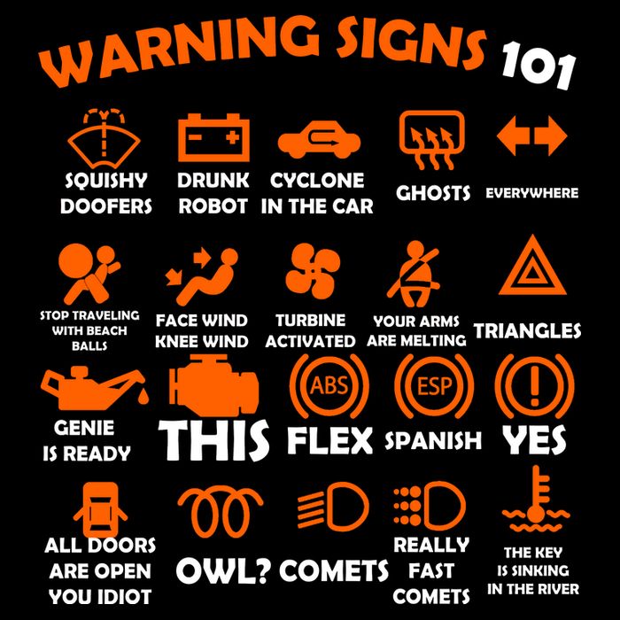 Car Warning Signs 101 Funny Sustainable Bucket Hat