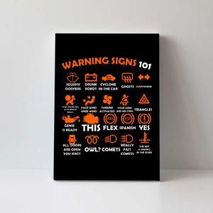 Car Warning Signs 101 Funny Canvas