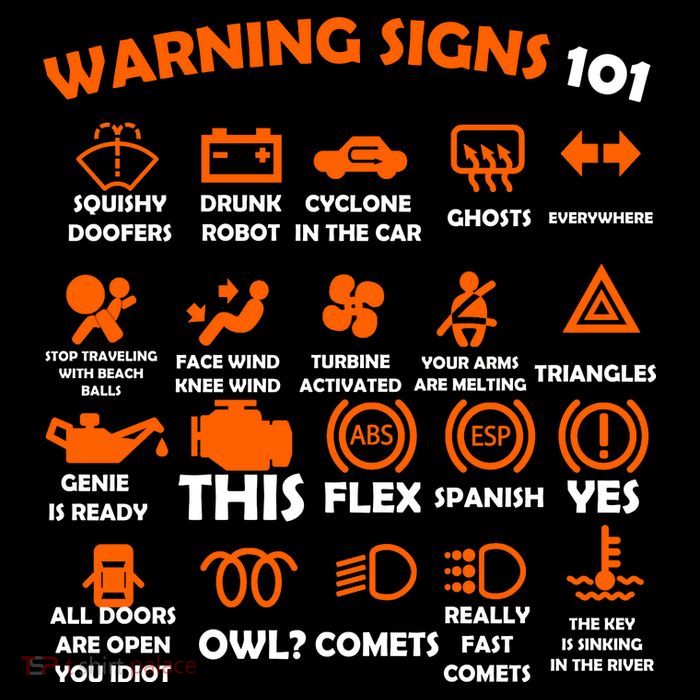 Car Warning Signs 101 Funny 16 in Basic Backpack