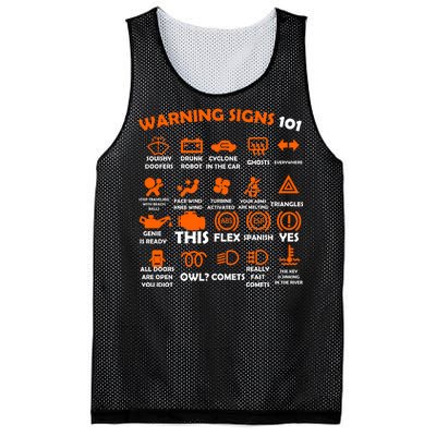 Car Warning Signs 101 Funny Mesh Reversible Basketball Jersey Tank