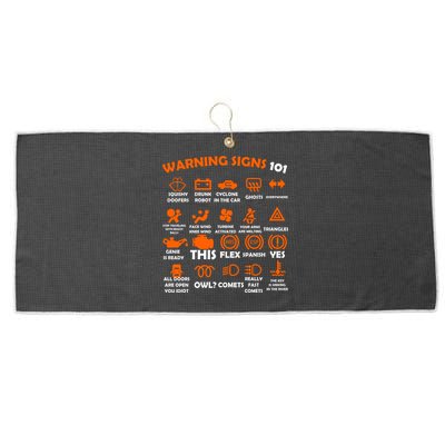 Car Warning Signs 101 Funny Large Microfiber Waffle Golf Towel