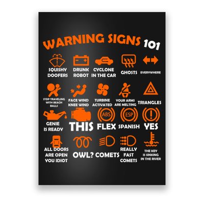 Car Warning Signs 101 Funny Poster