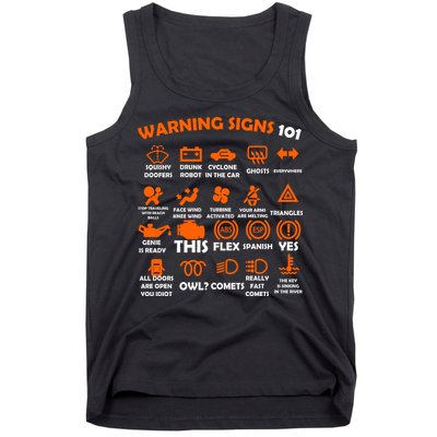 Car Warning Signs 101 Funny Tank Top