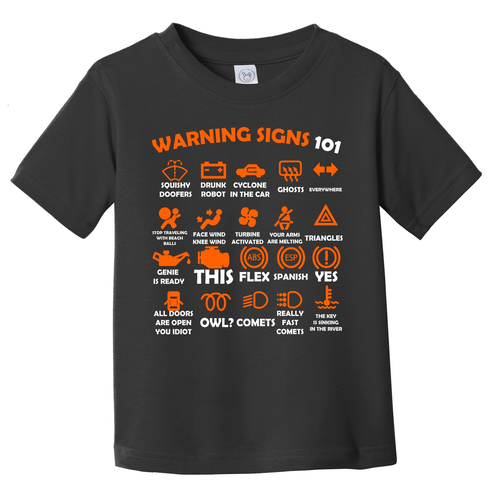 Car Warning Signs 101 Funny Toddler T-Shirt