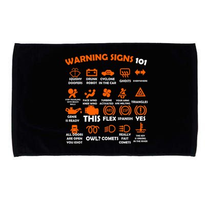 Car Warning Signs 101 Funny Microfiber Hand Towel