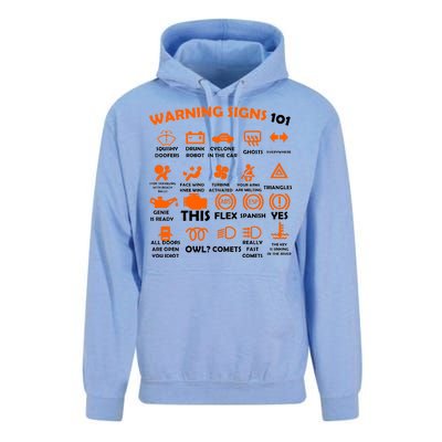 Car Warning Signs 101 Funny Unisex Surf Hoodie