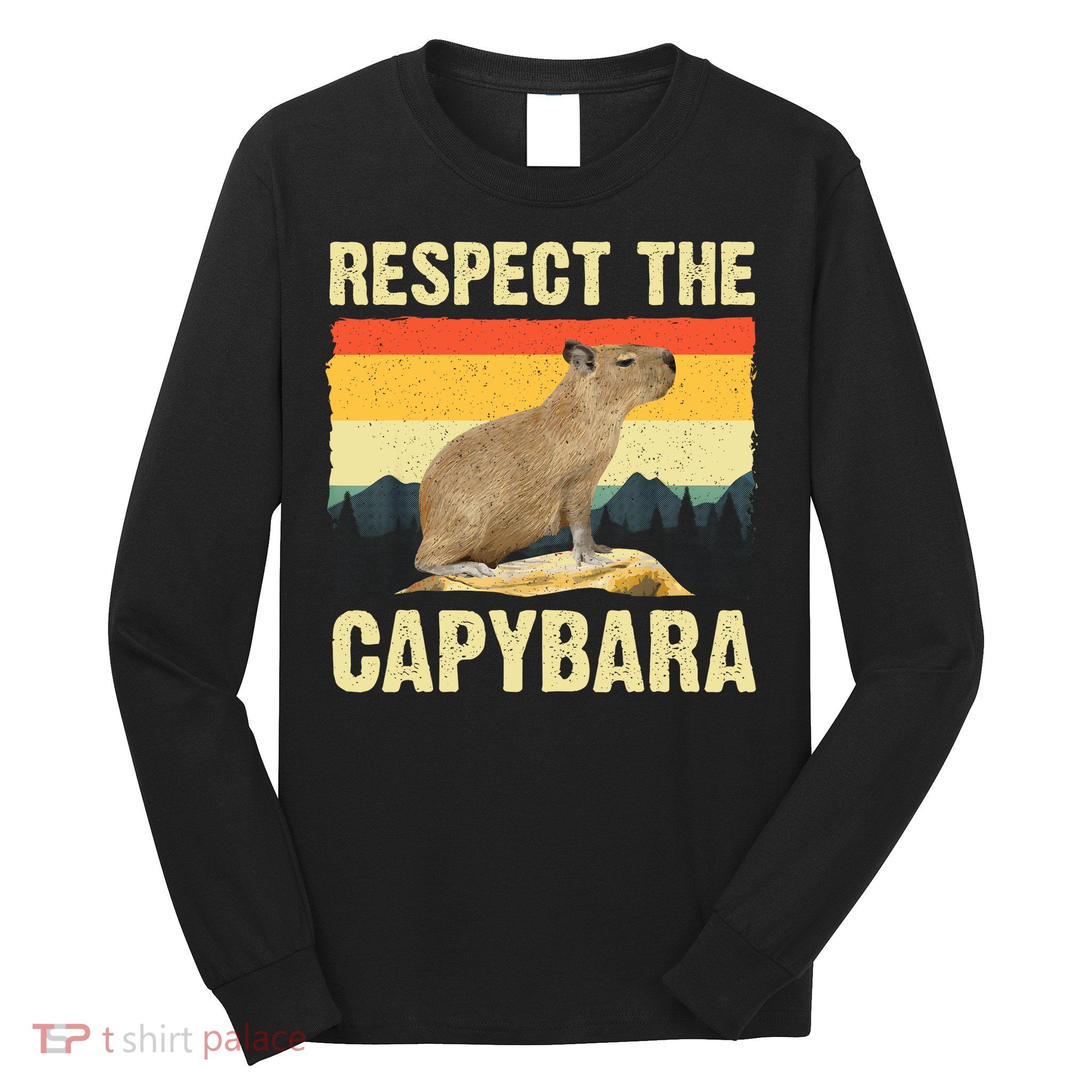 Capybara Art Rodent Animal Lover Capybara Long Sleeve Shirt