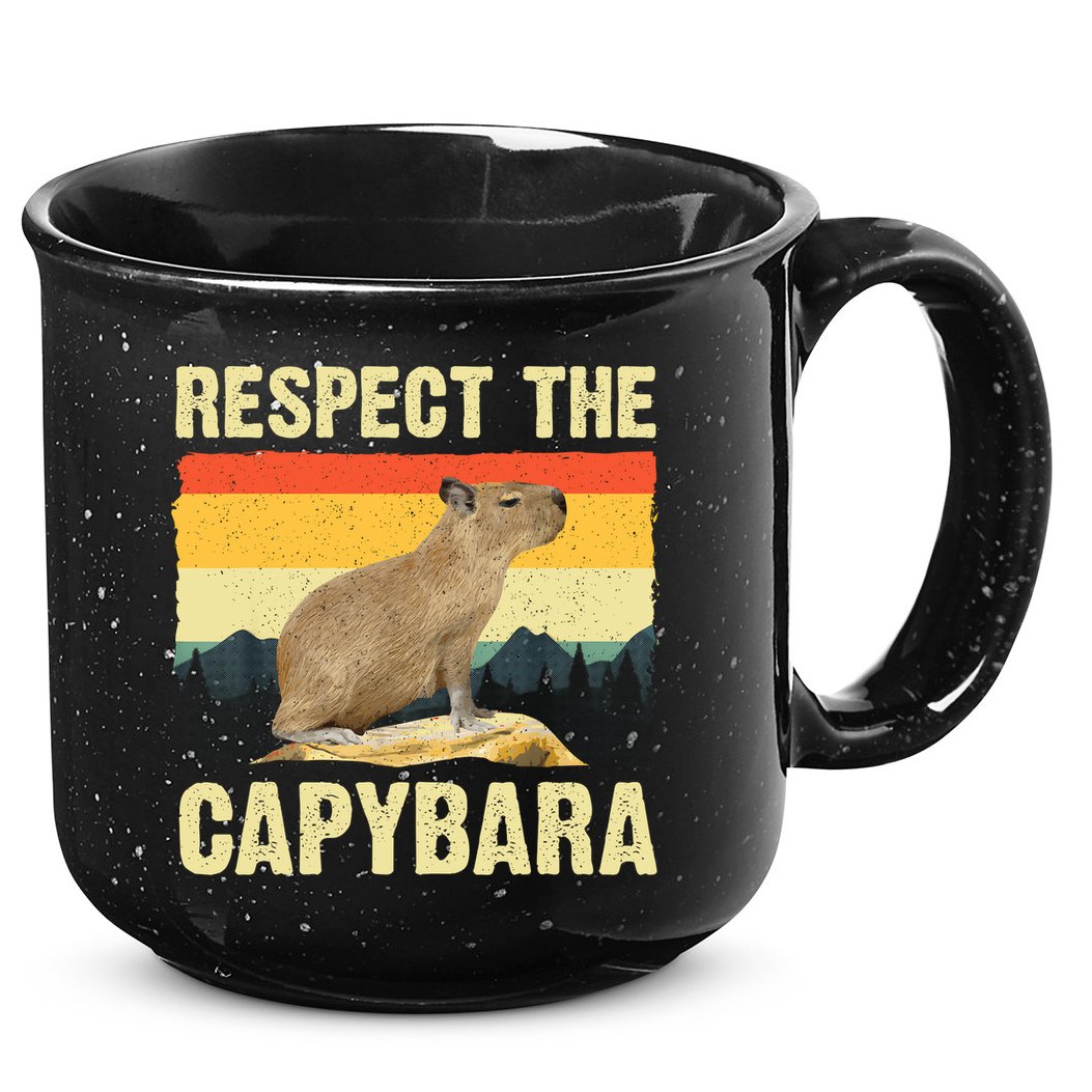 Capybara Art Rodent Animal Lover Capybara 15oz Campfire Ceramic Mug
