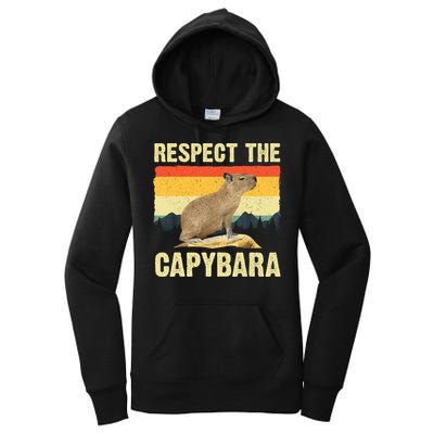 Capybara Art Rodent Animal Lover Capybara Women's Pullover Hoodie