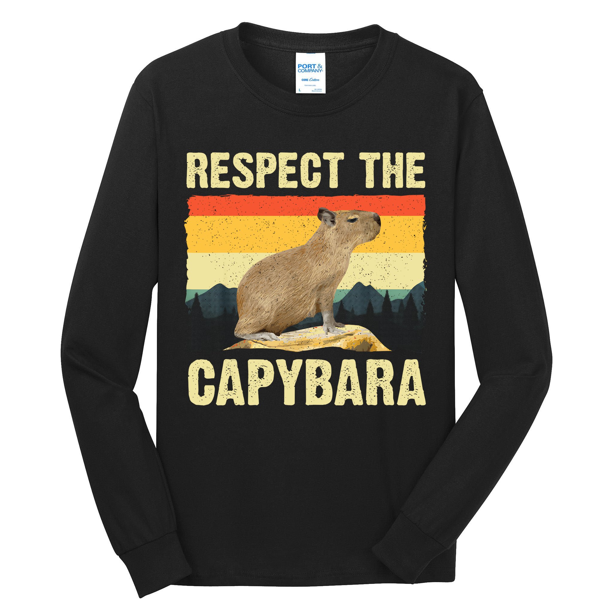 Capybara Art Rodent Animal Lover Capybara Tall Long Sleeve T-Shirt