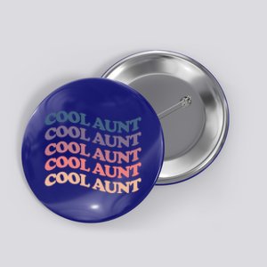 Cool Aunt Retro Rainbow Gift Unts And Auntie Gift Button