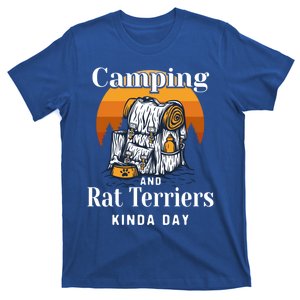 Camping And Rat Terriers Kinda Day Rattie Camper Funny Gift T-Shirt