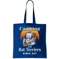 Camping And Rat Terriers Kinda Day Rattie Camper Funny Gift Tote Bag