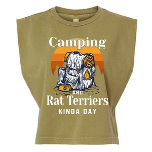 Camping And Rat Terriers Kinda Day Rattie Camper Funny Gift Garment-Dyed Women's Muscle Tee