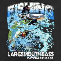 Catch And Release Largemouth Bass Fishing Adult Drive Performance Visor