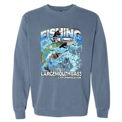 Catch And Release Largemouth Bass Fishing Garment-Dyed Sweatshirt