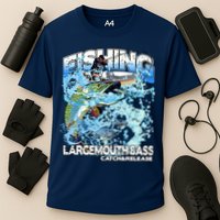 Catch And Release Largemouth Bass Fishing Cooling Performance Crew T-Shirt