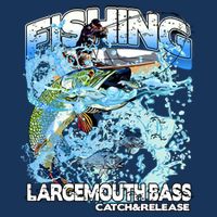 Catch And Release Largemouth Bass Fishing Cooling Performance Crew T-Shirt