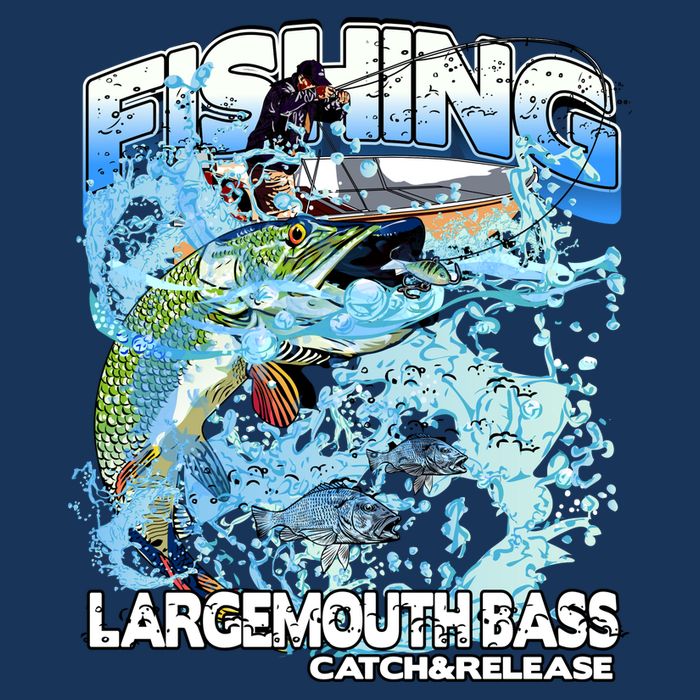 Catch And Release Largemouth Bass Fishing Cooling Performance Crew T-Shirt
