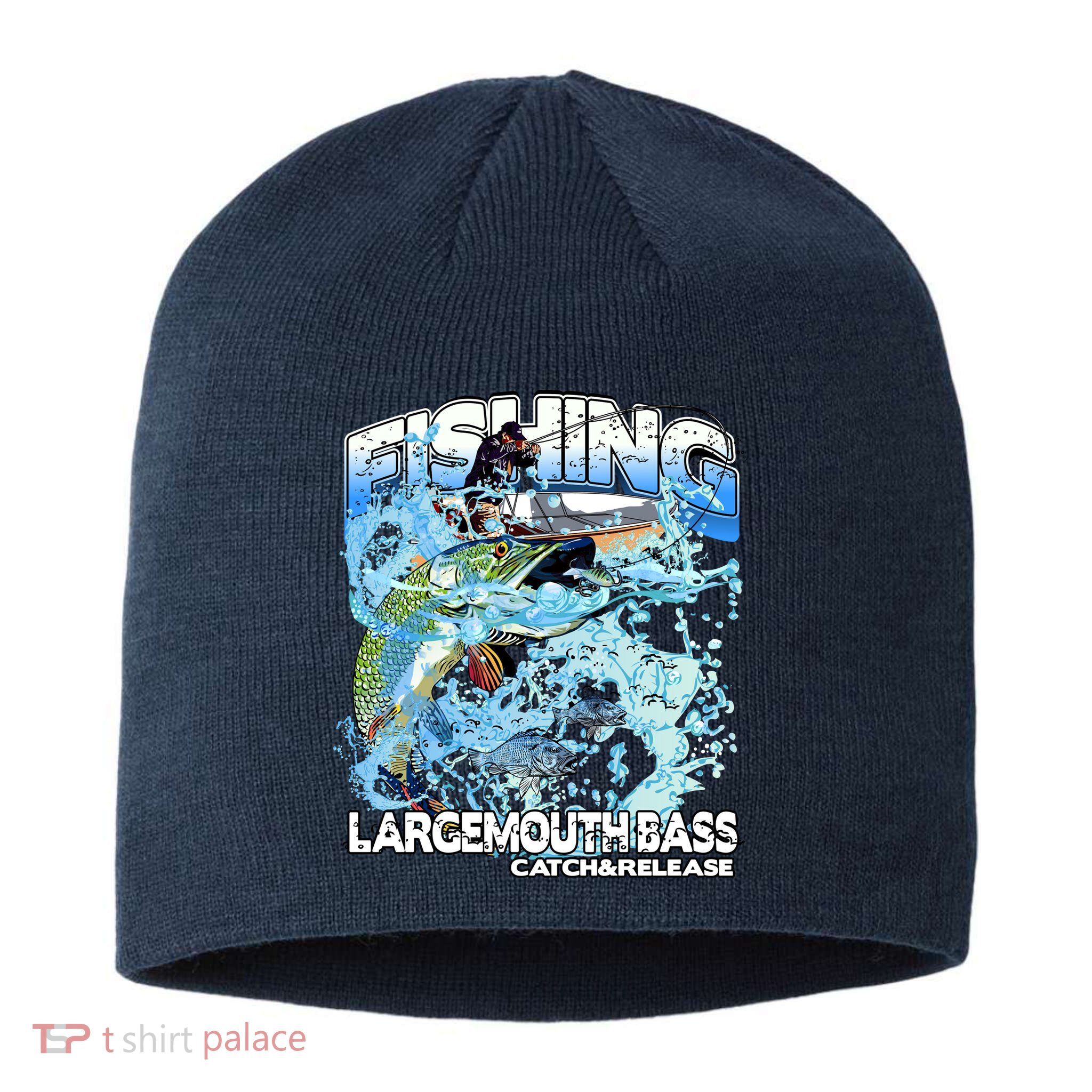 Catch And Release Largemouth Bass Fishing Sustainable Beanie