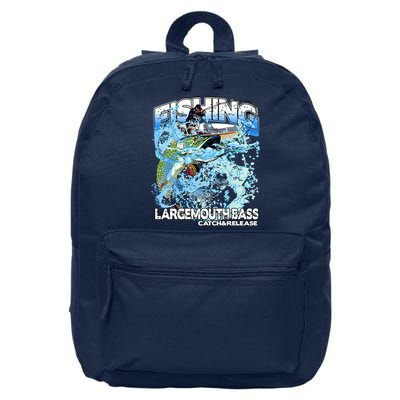 Catch And Release Largemouth Bass Fishing 16 in Basic Backpack