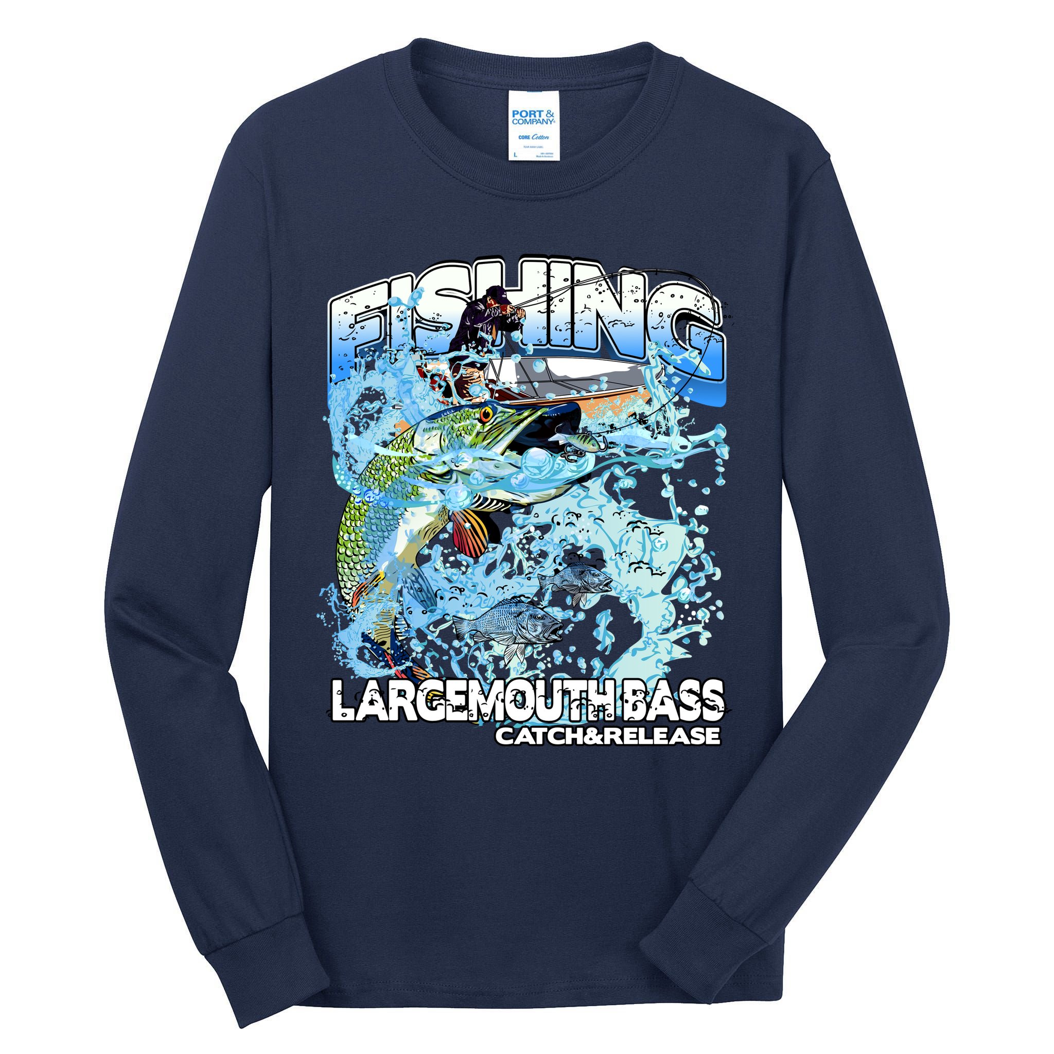 Catch And Release Largemouth Bass Fishing Tall Long Sleeve T-Shirt