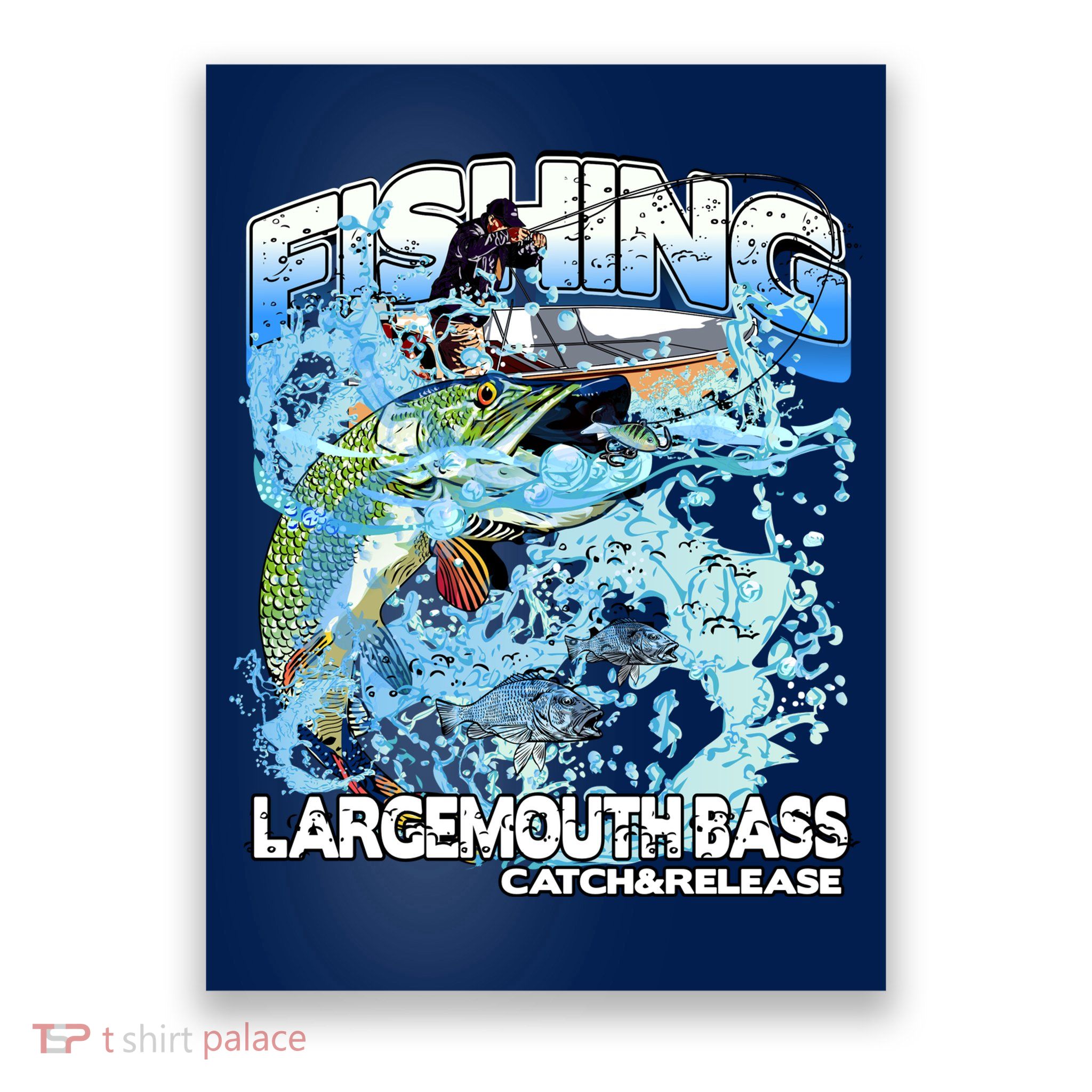 Catch And Release Largemouth Bass Fishing Poster