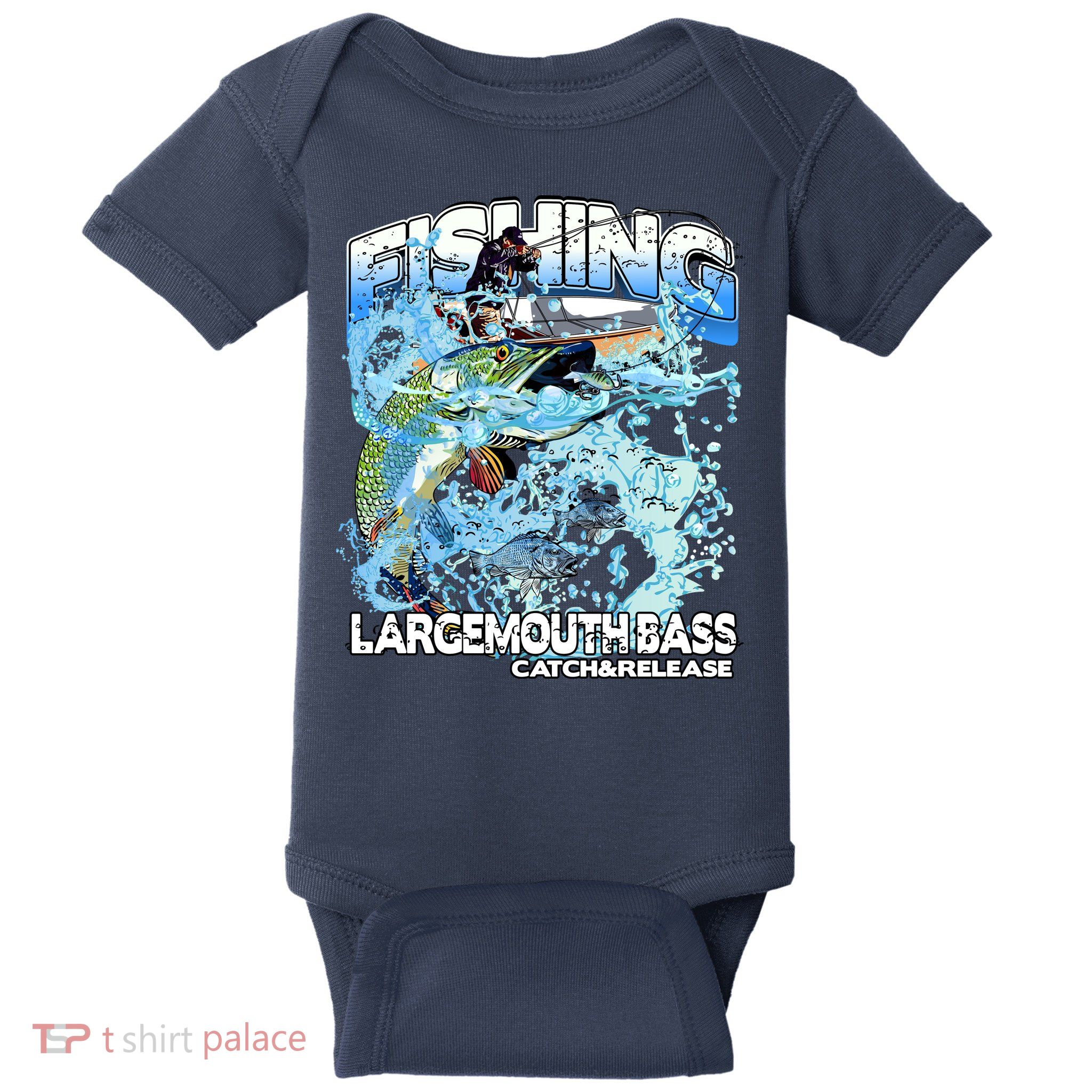 Catch And Release Largemouth Bass Fishing Baby Bodysuit