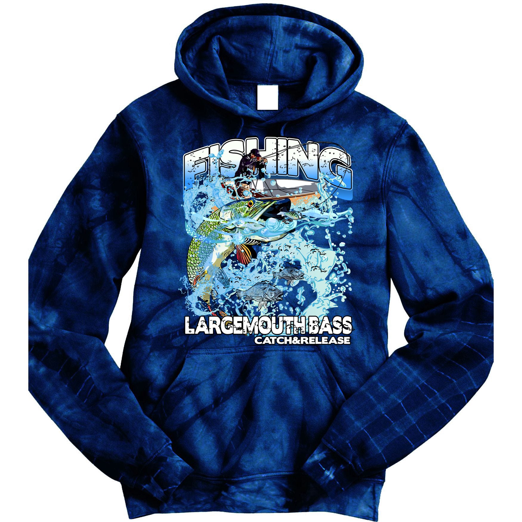 Catch And Release Largemouth Bass Fishing Tie Dye Hoodie